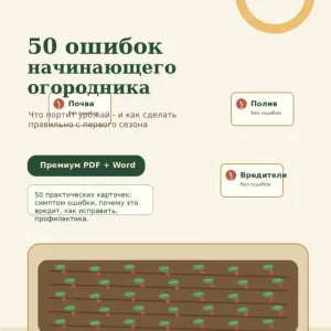 Книга «50 помилок початківця-городника»