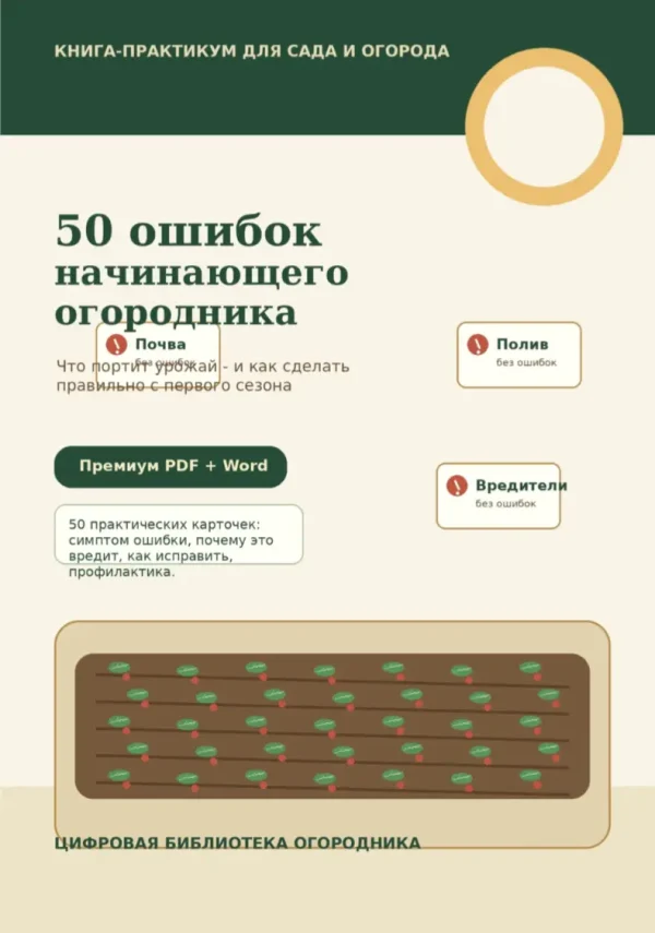 Книга «50 помилок початківця-городника»