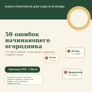 Книга "50 ошибок начинающего огородника"