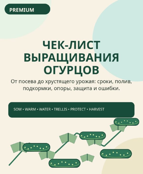 Чек-лист выращивание огурцов