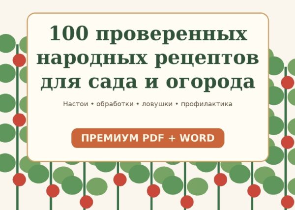 Сборник "100 проверенных народных рецептов для сада и огорода"