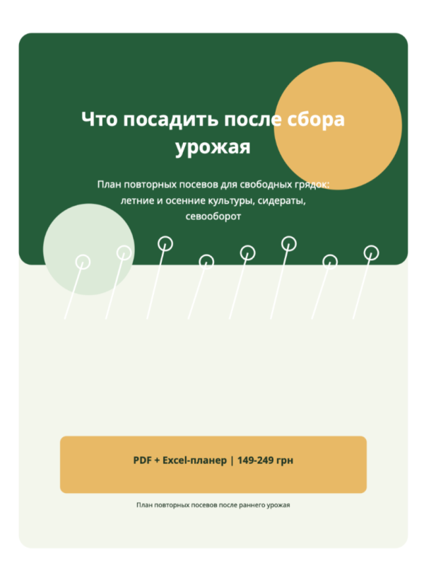 Що посадити після збору врожаю