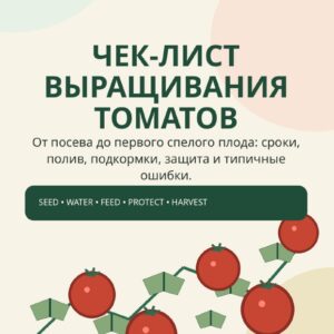 Чек-лист выращивания томатов