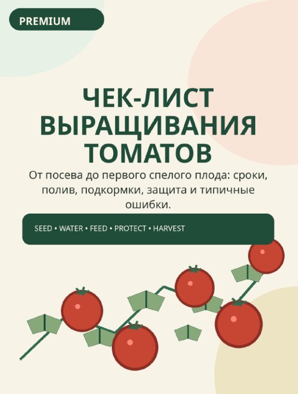 Чек-лист выращивания томатов