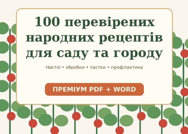 Збірка «100 перевірених народних рецептів для саду та городу»