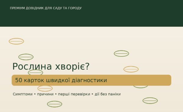 Рослина хворіє? 50 карток «швидкої діагностики»